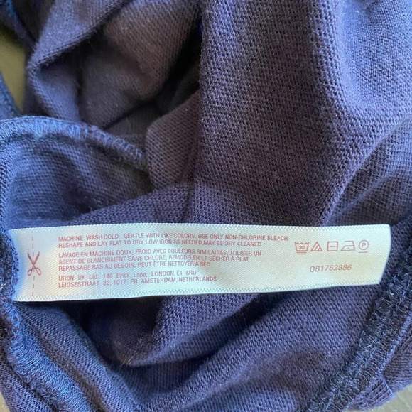 NWOT Free People Intimately FP Enchanted By You Bodysuit Women's Large Navy Silk - Picture 12 of 13